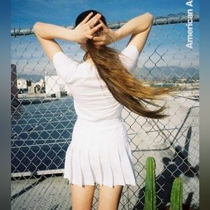 American Apparel Tennis Skirt in White M